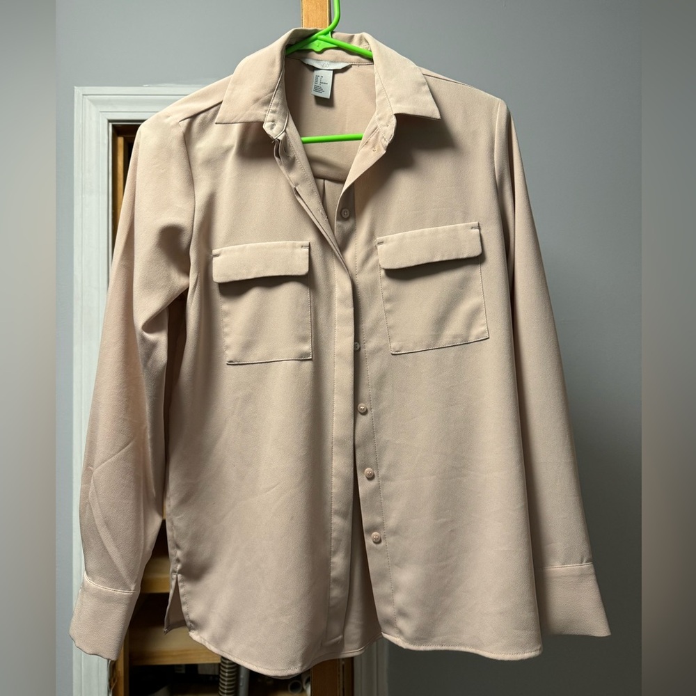 Size 2 Long Sleeve Pink H&M Blouse